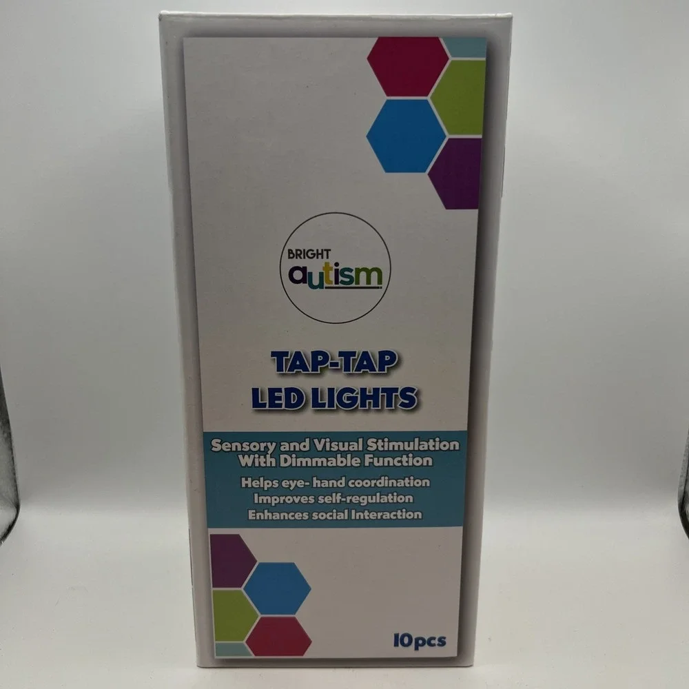 Bright Autism Tap Tap LED Lights 10 Piece Touch Sensitive Visual Stimulation
